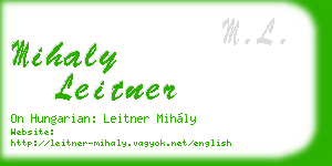 mihaly leitner business card